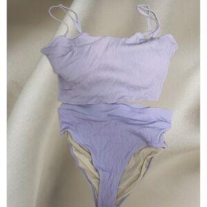 Joe Fresh Lilac Ribbed Bikini Set